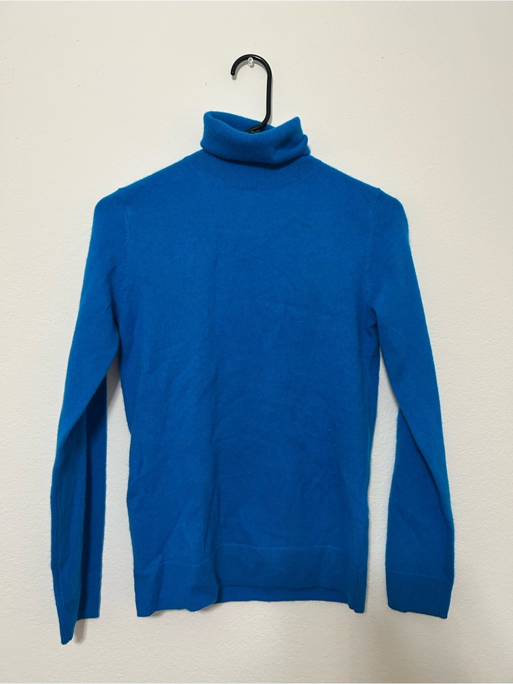 Blue Turtleneck Sweater - 100% cashmere